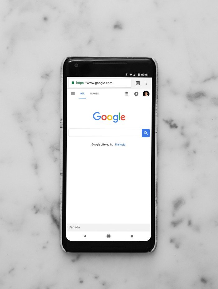 Google på smartphone