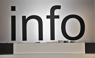 Skilt med teksten info